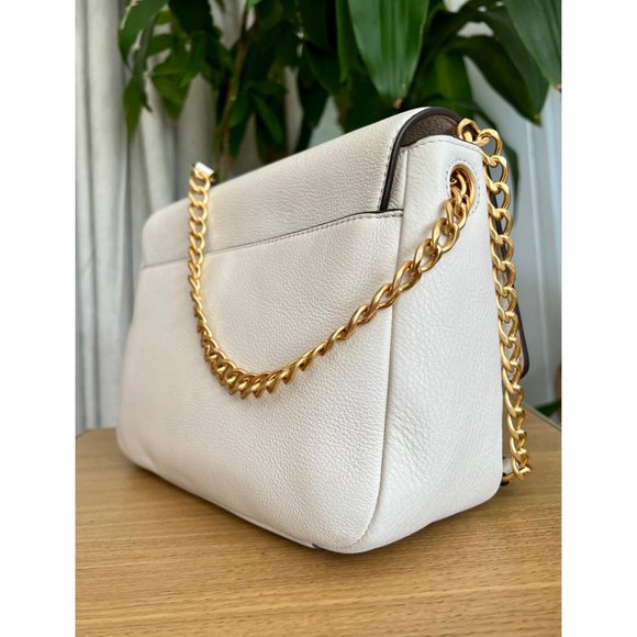 ♦️♦️AUTHENTIC TORY BURCH WHITE LEATHER CHELSA HANDBAG - Picture 6 of 14